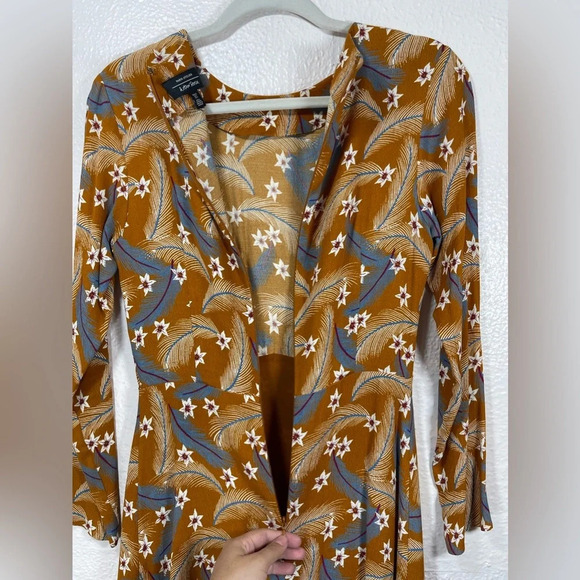 & Other Stories Ruched Floral Mini Dress in Orange Women’s US 2 Summer Spring - Picture 12 of 15